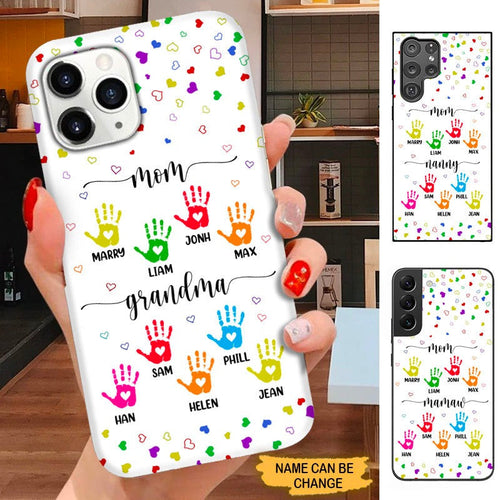 Handprint Mom Grandma Nana Personalized Phone cas SC2297 Phone case ShinyCustom Phone Case 