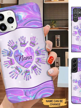 Handprint Nana Mimi Gigi Grandma Personalized Phone case SC30817