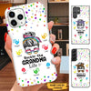 Handprint Rockin The Grandma Life Nana Mommy Personalized Phone Case SC15096 Phone case ShinyCustom Phone Case