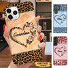 Heart Butterflies Leopard Pattern Grandma Nana Mimi Mommy Personalized Phone case Phone case FUEL