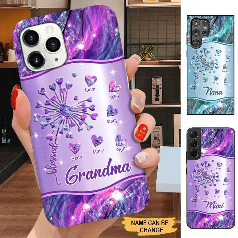 Heart Dandelion Blessed Grandma Nana Mimi Personalized Phone case SC71411 Phone case FUEL 