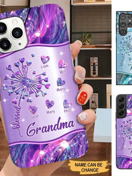 Heart Dandelion Blessed Grandma Nana Mimi Personalized Phone case SC71411