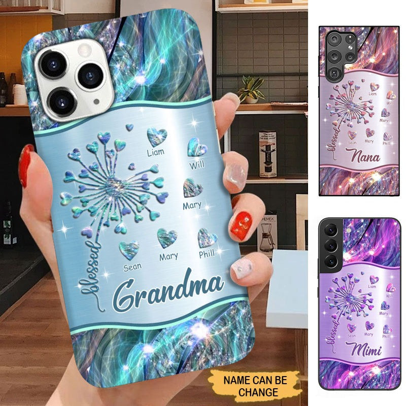 Heart Dandelion Blessed Grandma Nana Mimi Personalized Phone case SC71412 Phone case FUEL 