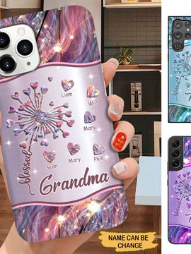 Heart Dandelion Blessed Grandma Nana Mimi Personalized Phone case SC71413