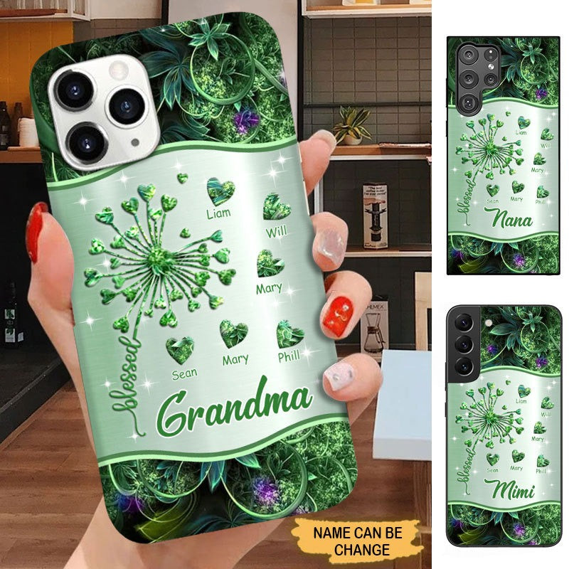 Heart Dandelion Blessed Grandma Nana Mimi Personalized Phone case SC71414 Phone case FUEL 