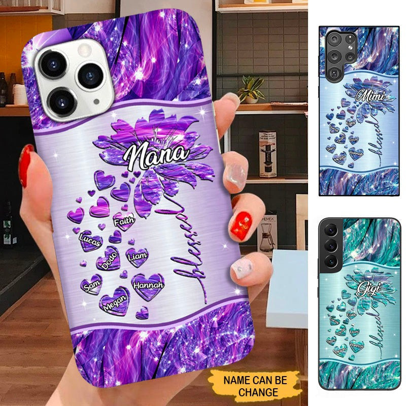 Heart Flower Grandma Nana Mommy Personalized Phone Case SC70910 Phone case ShinyCustom Phone Case 