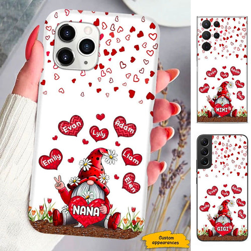 Heart Gnome Grandma Nana Mimi Mommy Personalized Phone Case SC303234