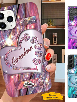 Heart Grandma Nana Mommy Auntie Personalized Phone Case 28127