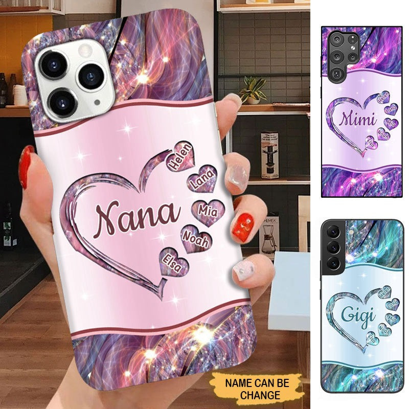 Heart Nana Mimi Gigi Grandma Personalized Phone case SC2688 Phone case ShinyCustom Phone Case 