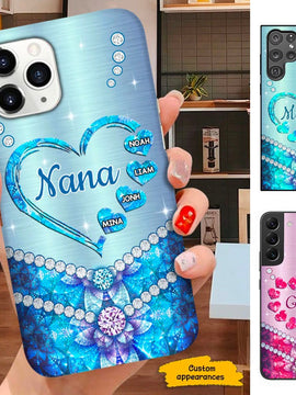 Heart Nana Mommy Grandma Personalized Phone Case SC011210