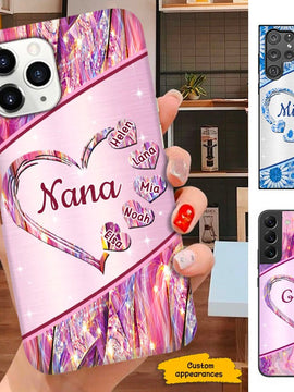 Heart Nana Mommy Grandma Personalized Phone Case SC102233