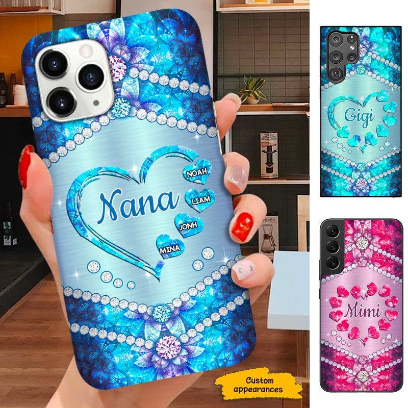 Heart Nana Mommy Grandma Personalized Phone Case SC102234