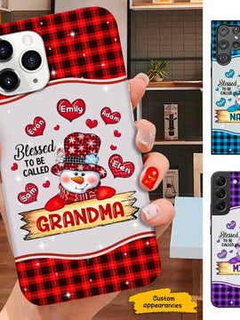 Heart Snowman Grandma Nana Mommy Personalized Phone case SC100111