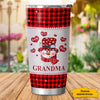 Heart Snowman Red Plaid Grandma Nana Mommy Personalized Tumbler SC101120