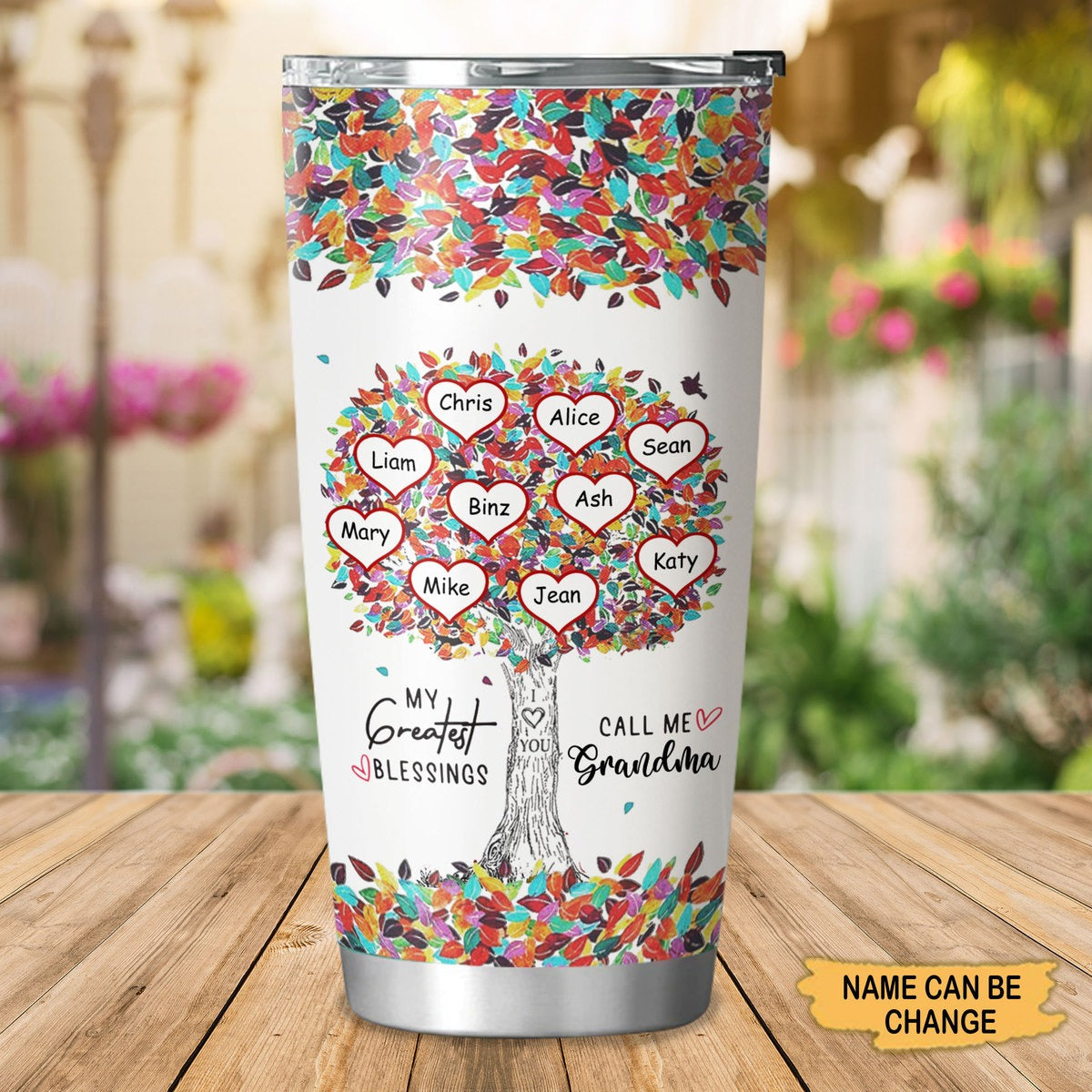 Heart Tree My Greatest Blessings Call Me Grandma Nana Mommy Personalized Tumbler SC01118 Tumbler Cup ShinyCustom - The Best Personalized Gift Store 