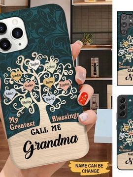 Heart Tree My Greatest Blessings Called me Grandma Nana Mimi Personalized Phone case SC24811