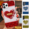 Heart handprint Grandma Nana Mommy Personalized Phone case SC121010 Phone case ShinyCustom Phone Case