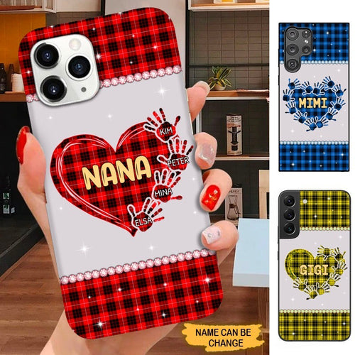 Heart handprint Grandma Nana Mommy Personalized Phone case SC121010 Phone case ShinyCustom Phone Case 