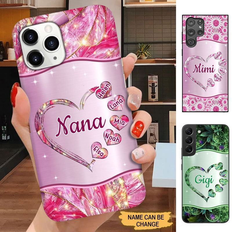 Hearts Grandma Nana Mimi Gigi Personalized Phone case SC7054 Phone case FUEL 
