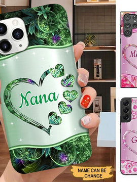 Hearts Grandma Nana Mimi Gigi Personalized Phone case