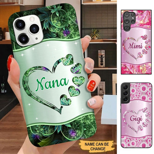 Hearts Grandma Nana Mimi Gigi Personalized Phone case Phone case FUEL 