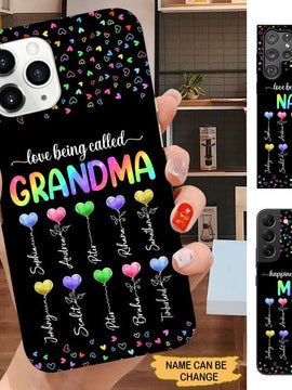 Hearts Love Being Called Grandma Nana Mimi Personalized Phone case