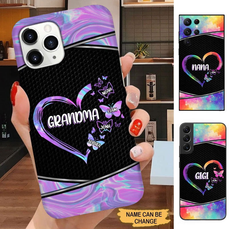 Hologram Butterflies Heart Grandma Mommy Aunite Personalized Phone case Phone case FUEL 
