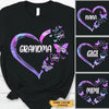 Hologram Butterflies Heart Grandma Mommy Aunite Personalized Shirt Apparel Gearment
