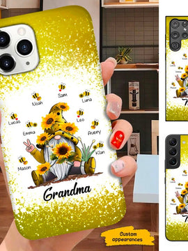 Honey Bee Gnome Grandma Nana Mimi Mom Personalized Phone case SC29122