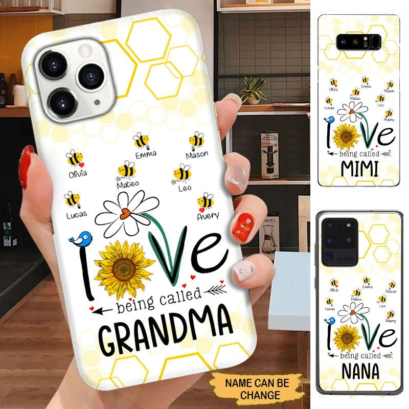 Honey Bees LOVE Being Called Grandma Mommy Auntie Personalized Phone Case Phone case FUEL 