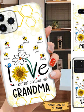 Honey Bees LOVE Being Called Grandma Mommy Auntie Personalized Phone Case