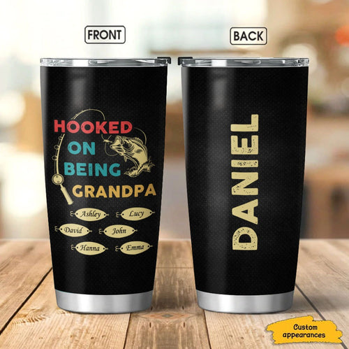 Hooked On Being Grandpa, Papa Personalized SC281106