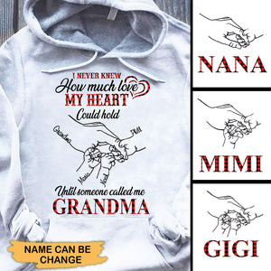 How much LOVE my heart could hold Grandma Mommy Auntie Personalized Hoodie Shirt Apparel Gearment 