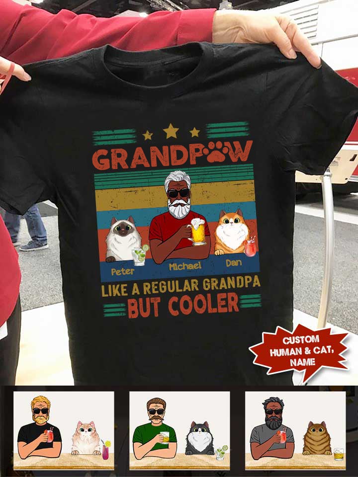 Grandpaw like a regular grandpa but cooler Grandpa dog Personalized Shirt Personalized ShinyCustom - The Best Personalized Gift Store 