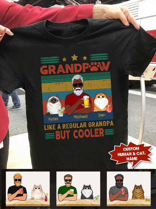 Grandpaw like a regular grandpa but cooler Grandpa dog Personalized Shirt Personalized ShinyCustom - The Best Personalized Gift Store 
