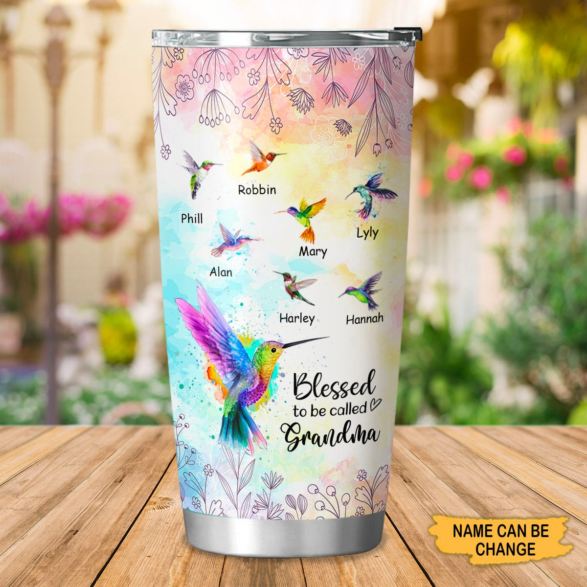 Hummingbird Blessed to be called Nana Grandma Mommy Personalized Tumbler SC28104 Tumbler Cup ShinyCustom - The Best Personalized Gift Store 