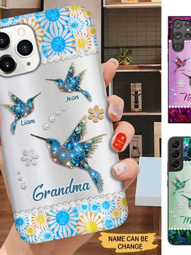 Hummingbird Grandma Nana Mimi MOM Personalized Phone case SC3184