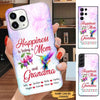Hummingbird Happiness is being a Mom and Grandma Personalized Phone case Phone case FUEL