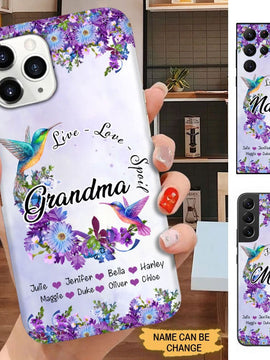 Hummingbird Live Love Spoil Grandma Personalized Phone case