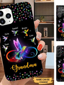 Hummingbirds Grandma Mommy Nana Mimi Personalized Phone case