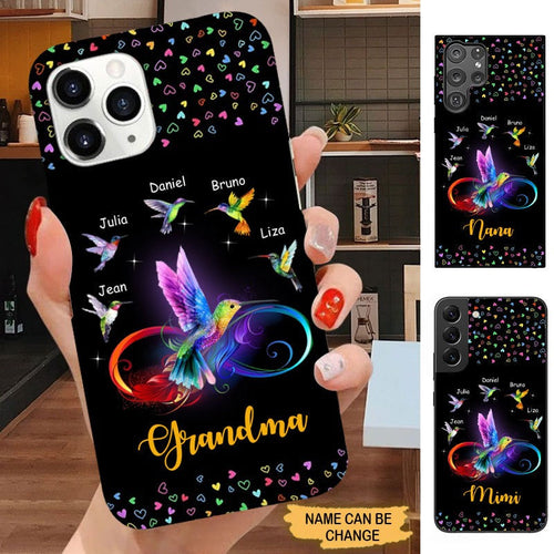 Hummingbirds Grandma Mommy Nana Mimi Personalized Phone case Phone case FUEL 
