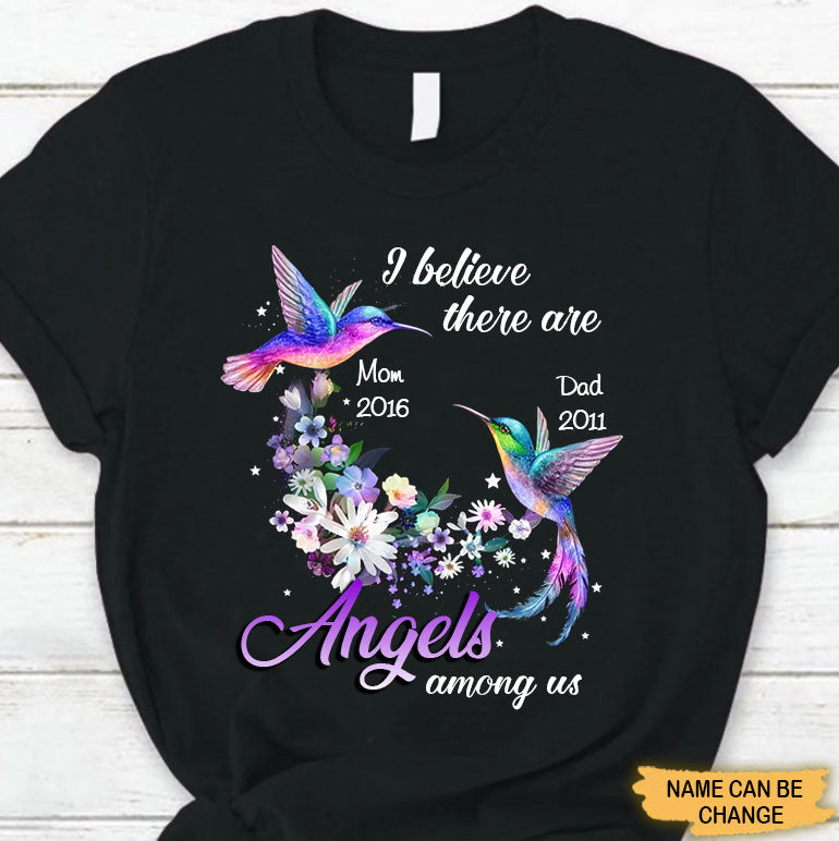 Hummingbirds I believe there are angels among us Memorial Personalized Shirt Apparel ShinyCustom 