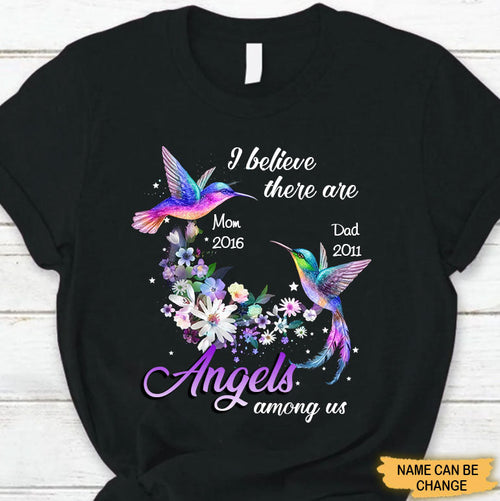 Hummingbirds I believe there are angels among us Memorial Personalized Shirt Apparel ShinyCustom 