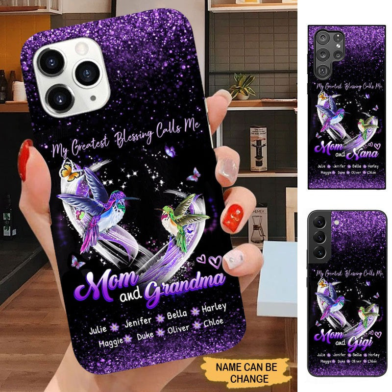 Hummingbirds My Greatest Blessings Call me Mom and Grandma Phone case FUEL 