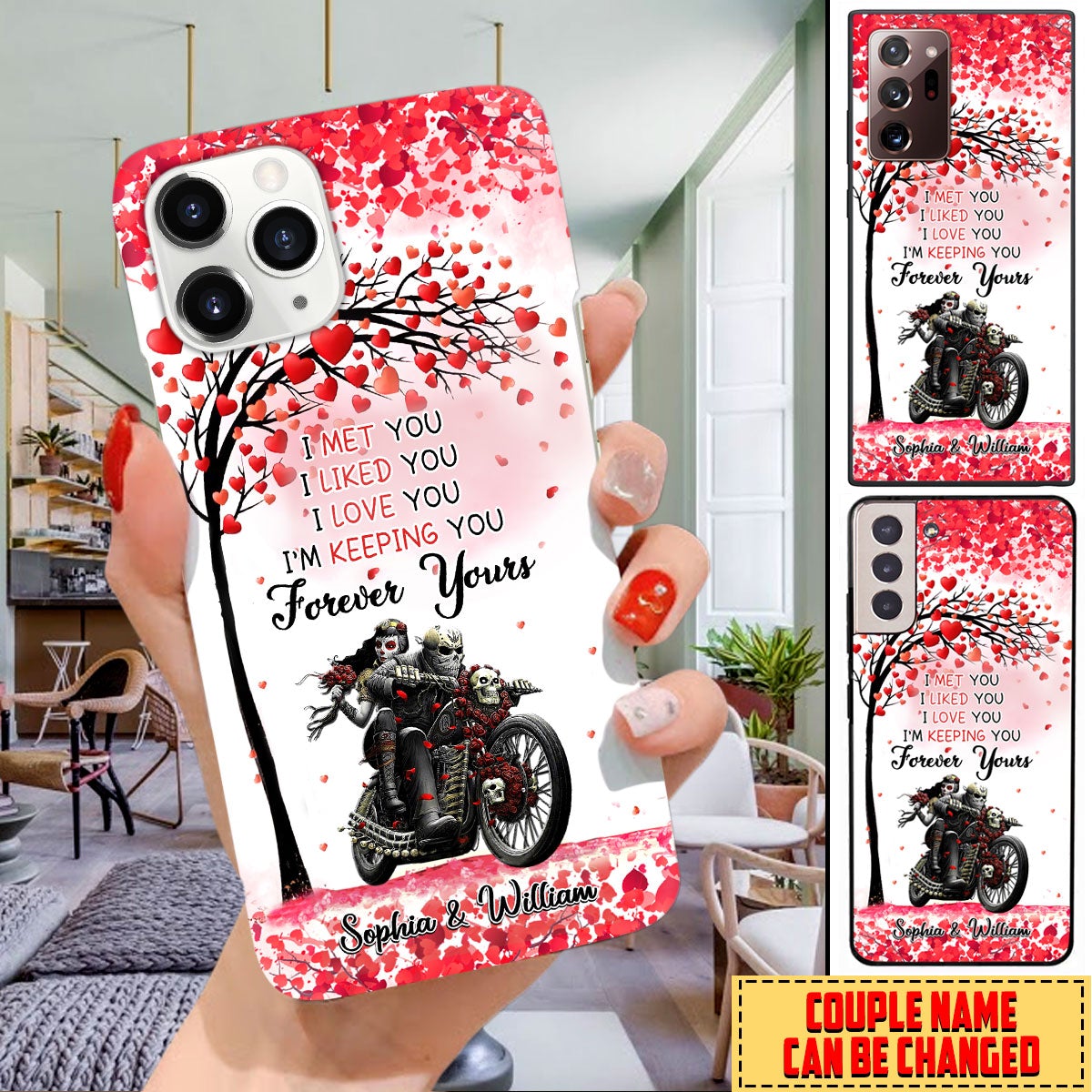 I met you I liked you I love you I'm keeping you Forever Yours Personalized Custom Couple Phone Case 14jan22ndh03 Phone case FUEL 