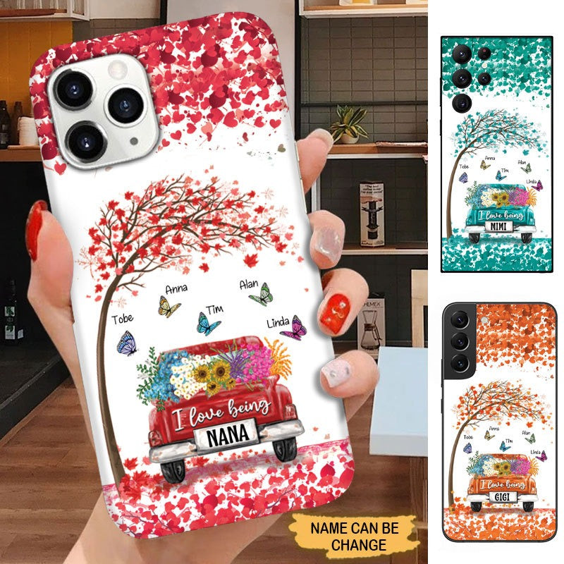 I Love being Nana Grandma Mommy Auntie Personalized Phone case Phone case FUEL 