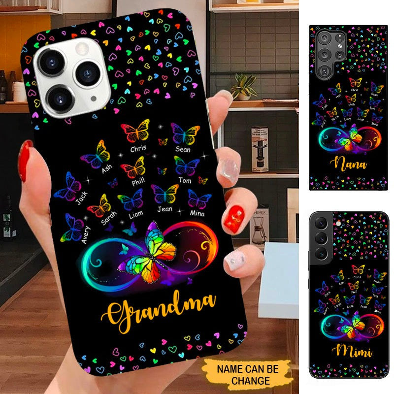 Infinity Butterfly Grandma Nana Mimi Personalized Phone Case SC7094 Phone case ShinyCustom Phone Case 