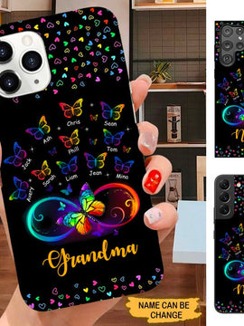 Infinity Butterfly Grandma Nana Mimi Personalized Phone Case SC7094