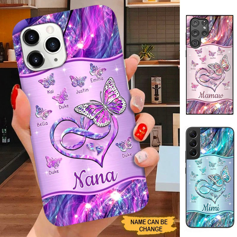 Infinity Heart Butterfly Grandma Nana Mommy Personalized Phone cas SC181011 Phone case ShinyCustom Phone Case 
