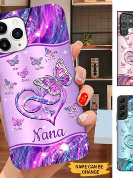 Infinity Heart Butterfly Grandma Nana Mommy Personalized Phone case SC181011